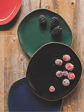 Danica Heirloom 6.5" Pebble Appetizer Plates (Set of 4) Jewel New in Box